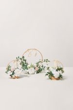 Wreath Hoop Centerpiece Set in White & Sage | Clearance