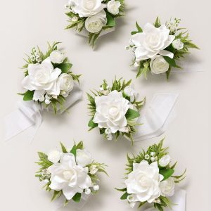 Wrist Corsages in May Lily & Olive
