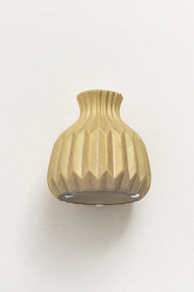Rustic Geometric Vase in Forest Green & Gold | Clearance - Image 4