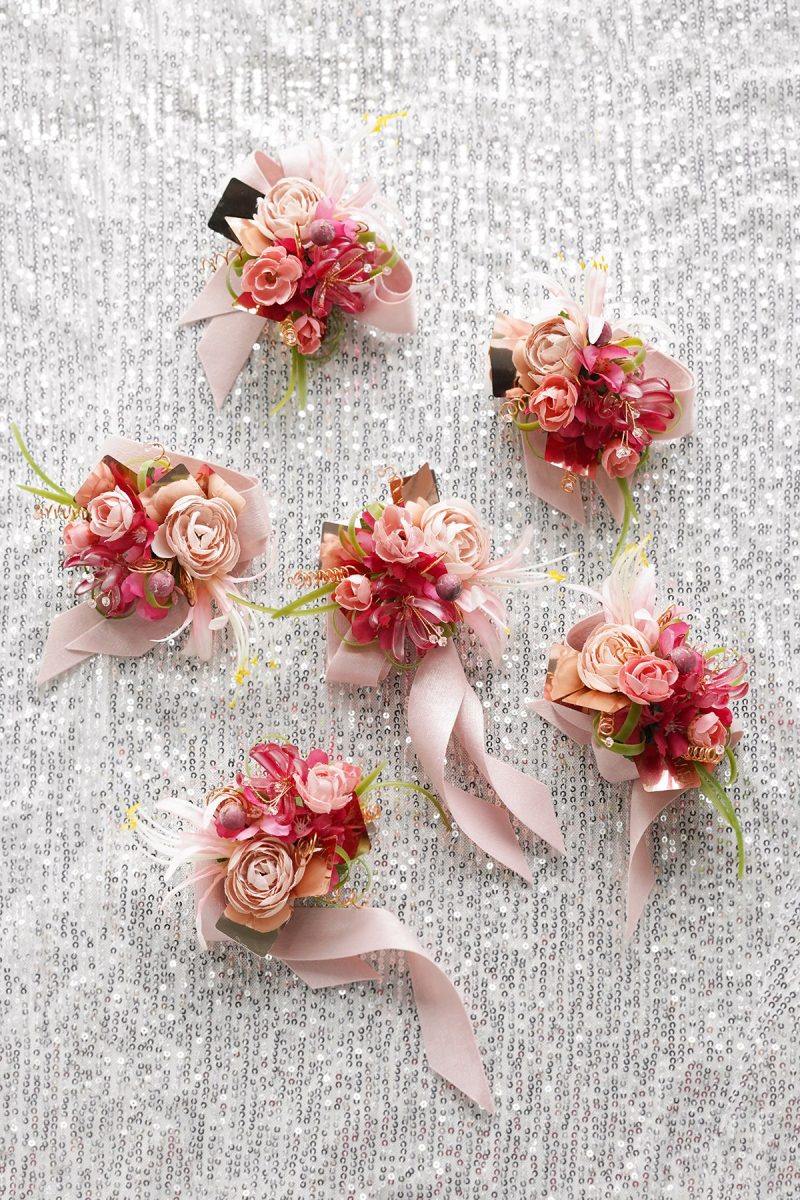 Wrist Corsages in Valentine Magenta | Clearance - Image 8