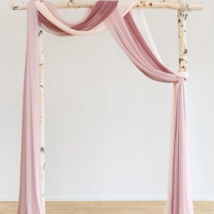 Sheer Wedding Arch Draping 30"w x 6.5 Yards  - Cinnamon Rose