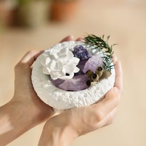 Natural Mineral Stones for Diffusing Essential Oils in French Lavender & Plum
