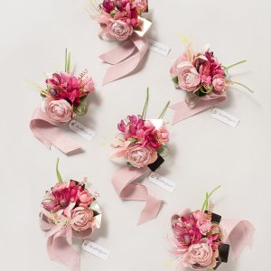 Wrist Corsages in Valentine Magenta | Clearance