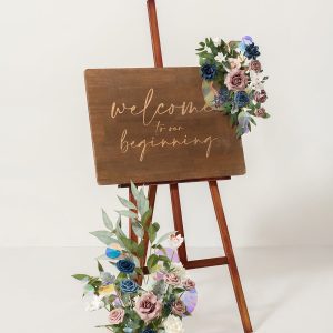 Deluxe Combo Set Flower Sign Decor in Dusty Rose & Navy | Clearance