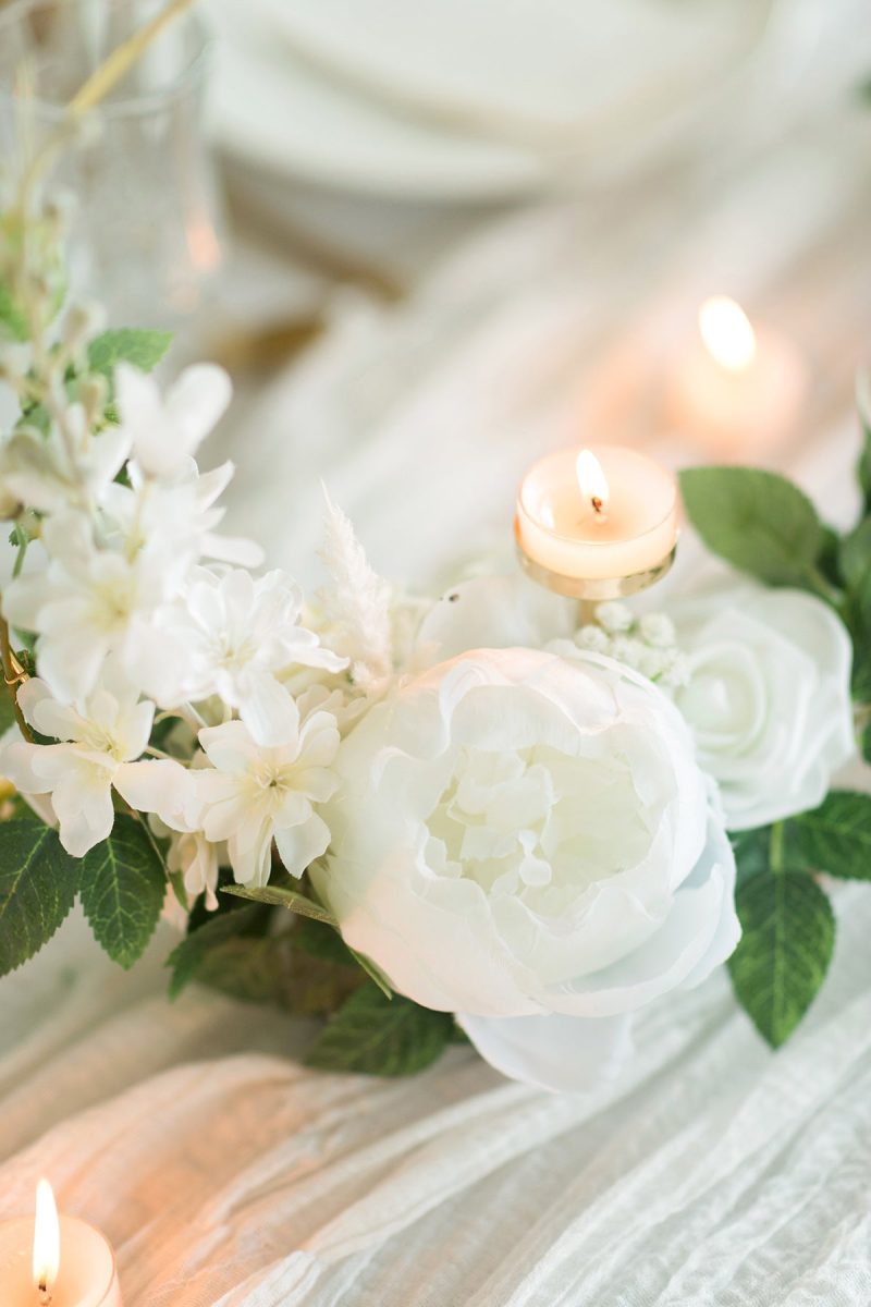 Wreath Hoop Centerpiece Set in White & Sage - Image 3