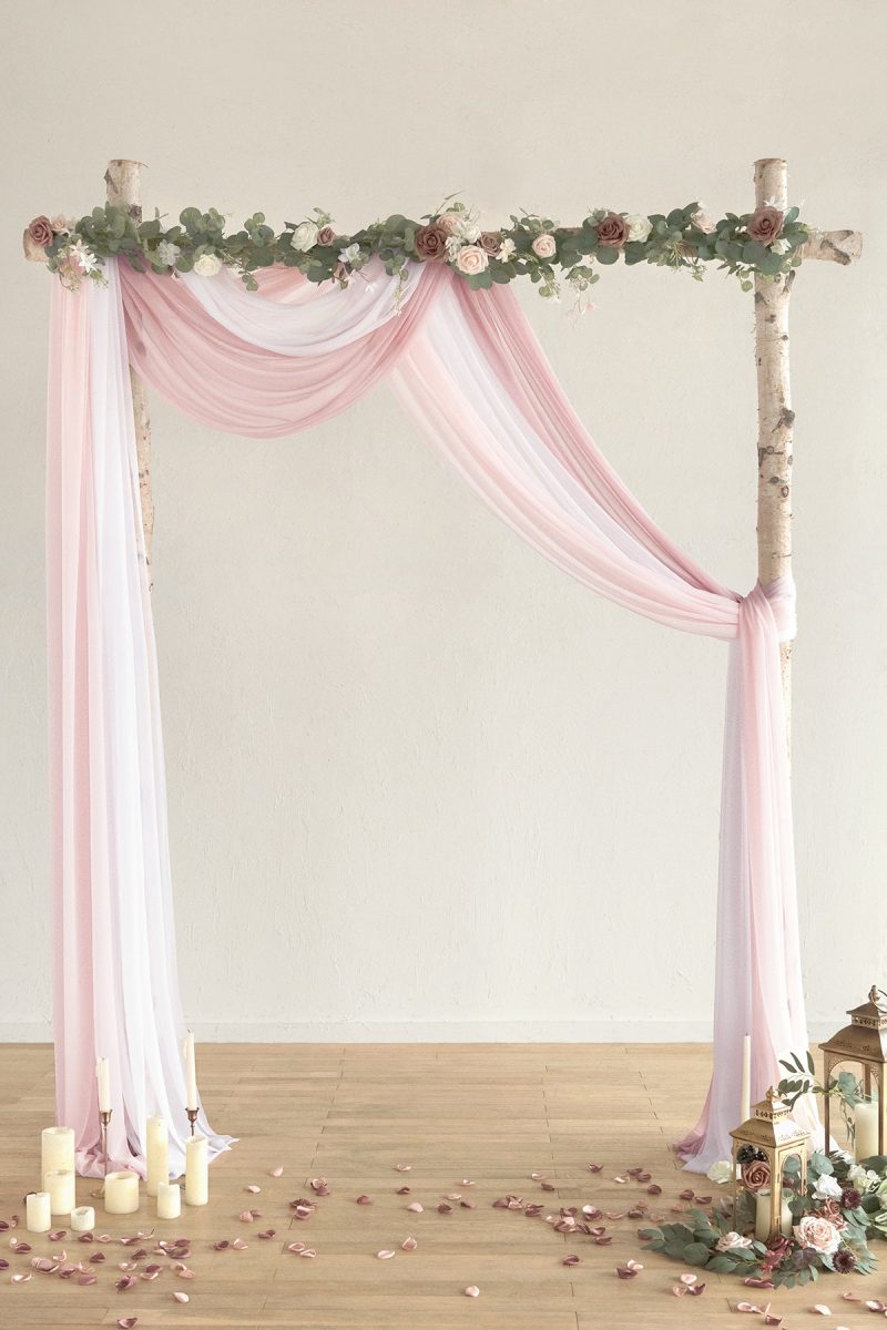 Wedding Arch Drapes in Blush & Cream - Image 2