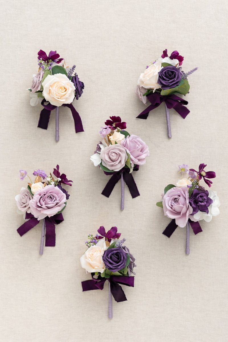 Mini Premade Flower Centerpiece Set in Lilac & Gold - Image 3