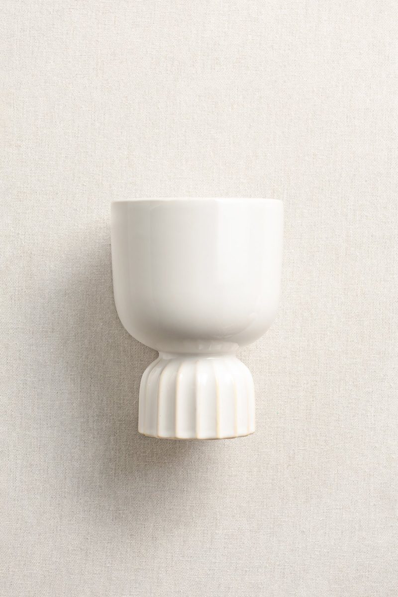 Modern White Glazed Ceramic Vase | Clearance - Image 4