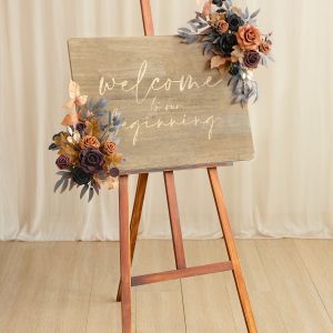Flexible Combo Set Flower Sign Decor in Black & Pumpkin Orange