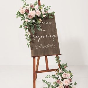 Deluxe Combo Set Flower Sign Decor in Dusty Rose & Cream