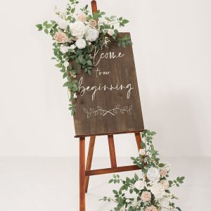 Deluxe Combo Set Flower Sign Decor in White & Sage