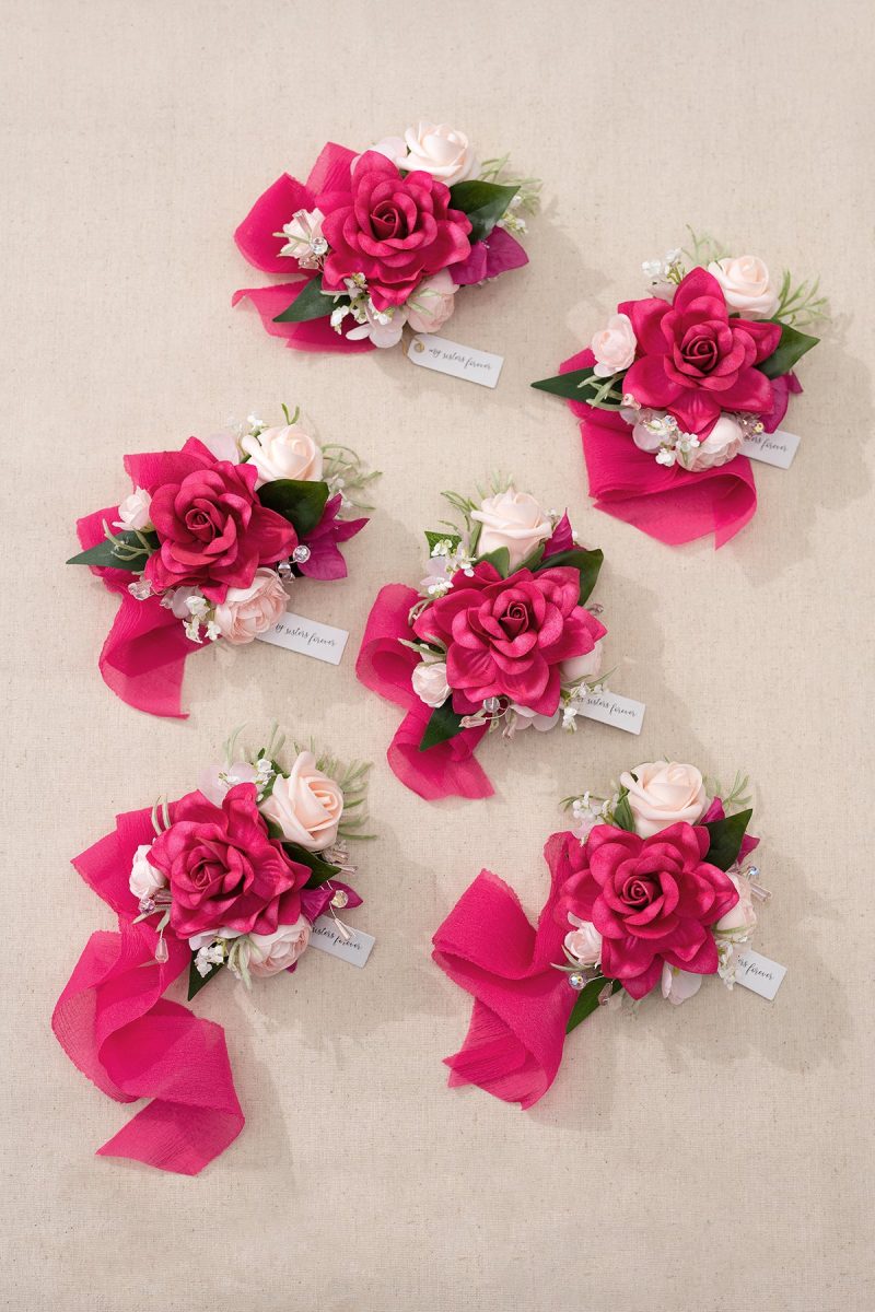 Wrist Corsages in Blush & Pink - Image 4
