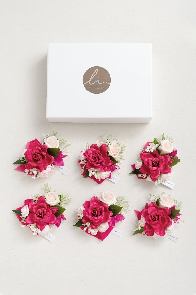 Wrist Corsages in Blush & Pink - Image 5