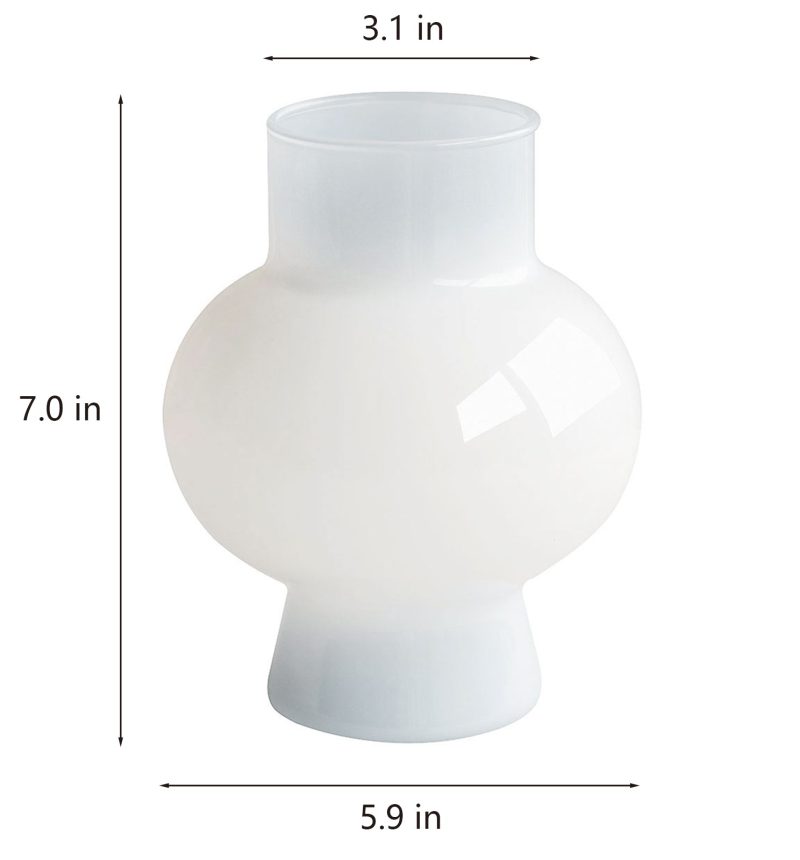 Rounded Belly Glass Vase in Dusty Blue & Navy - Image 5